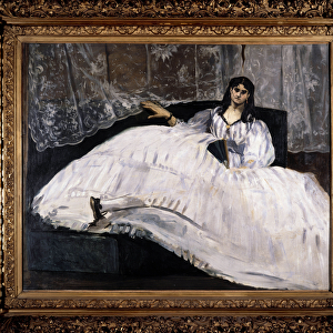 Portrait of Jeanne Duval, mistress of Baudelaire. Painting by Edouard Manet (1832-1883)