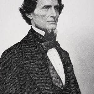 Portrait of Jefferson Davis (1808-1889) (litho) (detail of 254703)