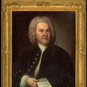 Portrait of Johann Sebastian Bach, 1685-1750), 1746 (oil on canvas)