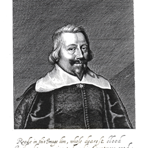Portrait of John Pym (c. 1584-1643) engraved by George Glover (1618-c. 53) (engraving)
