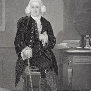 Portrait of Jonathan Trumbull (1710-85) (litho)