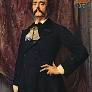 Portrait of Jules Barbey d Aurevilly (1808-89) 1881 (oil on canvas)
