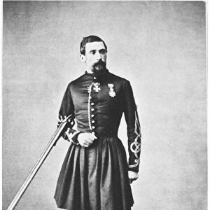Portrait of Jules Gerard (1817-1864) Lieutenant of the 3rd Regiment of Spahis (b / w photo)