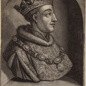 Portrait of King Henry V of England (litho)
