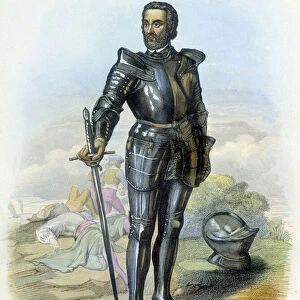 Portrait of the Knight Bayard (1475-1524) - in "Le Plutarch francais", ed