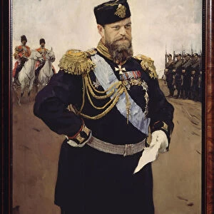 Portrait de l empereur Alexandre III (1845-1894). Peinture de Valentin Alexandrovich Serov (1865-1911), huile sur toile, 1900. Art russe, debut 20e siecle. State Russian Museum, Saint Petersbourg