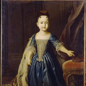 Portrait de la grande duchesse Natalia Petrovna de Russie (1708-1728). Fille ainee de Pierre I Le Grand (1672-1725) et de Catherine I (1684-1727). Peinture de Louis Caravaque (1684-1754), huile sur toile, 1722. Art francais 18e siecle, art rococo