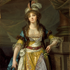 Portrait of a Lady in Turkish Fancy Dress, c. 1790 (oil on canvas)