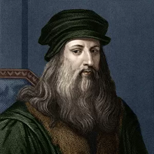 Portrait of Leonard de Vinci (1452-1519) (Leonardo da Vinci), Italian painter