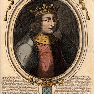 Portrait of Louis X the Hutin (1289 - 1316), King of France - Louis X (1289-1316