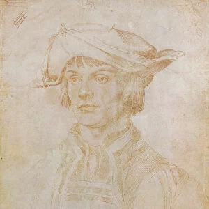 Portrait of Lucas van Leyden (1494-1533), Dutch painter and engraver, 1521 (silverpoint
