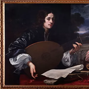 Portrait of Lute Player with Black Singer (Painting, 17th century)