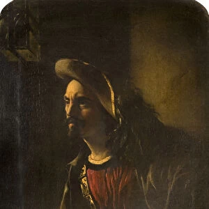 Portrait of a Man in Plumed Hat, (oil on canvas)