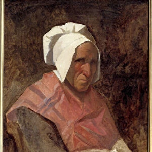 Portrait of Marie Simonet Painting by Thomas Couture (1815-1879) 1836 Sun. 0, 65x0, 53 m