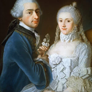 Portrait of a Married Couple, 1752 (pastel on paper)