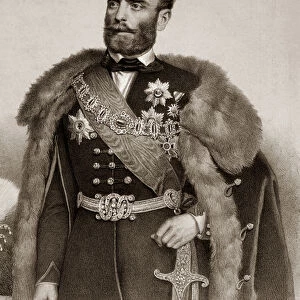 Portrait of Michel III Obrenovic 1823-1868 Prince of Serbia - Mihailo Obrenovic III