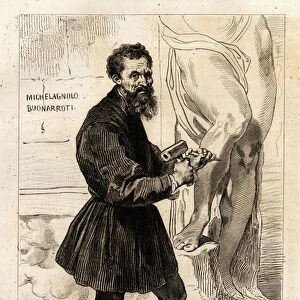 Portrait of Michelangelo di Lodovico Buonarroti Simoni, dit Michelangelo (or Michelangelo