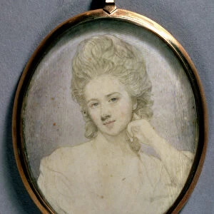 Portrait Miniature of Georgiana, Duchess of Devonshire, c. 1775 (w / c on ivory)