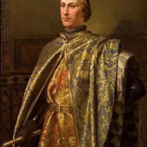 Portrait of Peter I (1334-1369), the king of Castile and Leon - painting by Dominguez Becquer, Joaquin (1817-1879) - 1857 - Ayuntamiento de Sevilla
