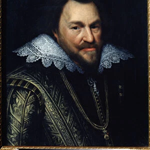 "Portrait de Philippe-Guillaume (Philippe Guillaume) d Orange"(Portrait of Philip William, Prince of Orange (1554-1618) Peinture de l ecole hollandaise. Debut 17eme siecle State Art Museum, Toula, Russie