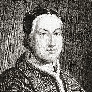 Portrait of Pius VI (Giovanni Angelo Braschi) (1717-99) Pope from 1775 (engraving)