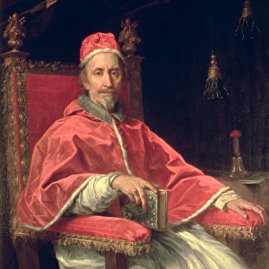 Portrait of Pope Clement IX (1600-69) (oil on canvas)