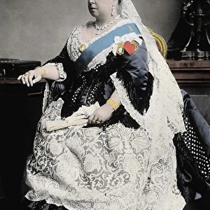Portrait of Queen Victoria (1819-1901) in official costume 1882 (photo)
