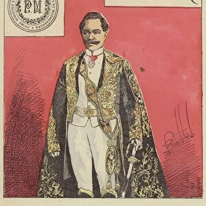 Portrait de Rainilaiarivony, premier ministre (colour litho)