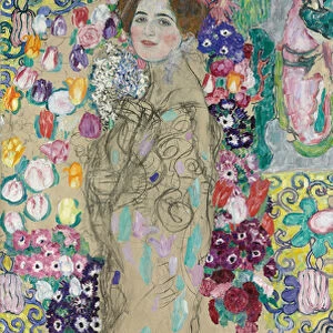 Portrait of Ria Munk III, (unfinished 1917-18) (oil on canvas)