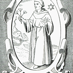 Portrait of Roger Bacon (c. 1220-92), illustration from