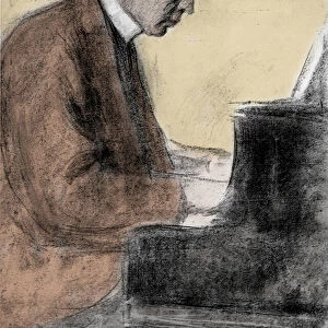 Portrait of Sergei (Sergei) Rachmaninov (Serge Rachmaninoff or Rakhmaninov) (1873 - 1943)