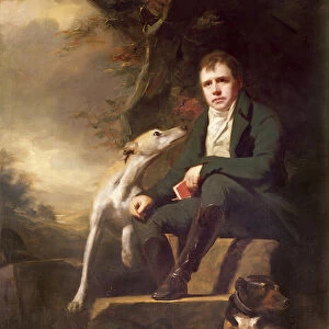 Portrait of Sir Walter Scott and his dogs (oil on canvas)