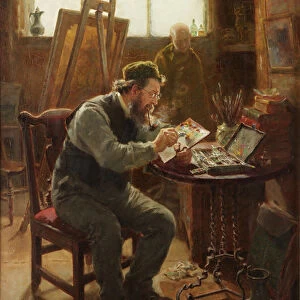 Portrait of Stephen Brownlow, 1892 (oil on board)
