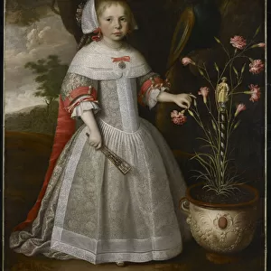 Portrait of a Young Girl with Carnations, c. 1663 (oil on canvas)