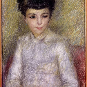 Portrait of a young girl. Painting by Pierre Auguste Renoir (1841-1919), 1879