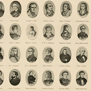 Portraits of famous Germans from Ritter vom Deutschen Geiste (litho)