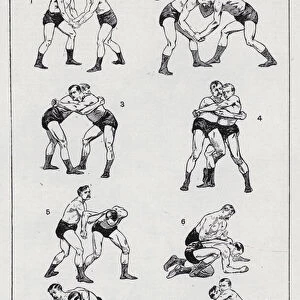 Positions in wrestling (litho)
