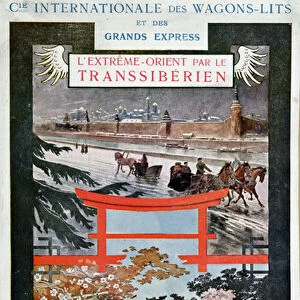 Poster advertising the Trans Siberian Railway, winter 1907-8 (colour litho)