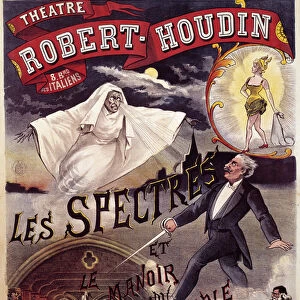 Poster presenting the show "Les spectres et le manoir du diable"