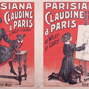 Posters advertising performances of Claudine a Paris at the Theatre Parisiana