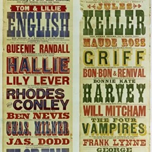 Posters for the Argyle Theatre of Varieties, Birkenhead, 1898 (litho)