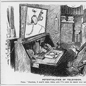Potentialities of Television, cartoon from Punch Magazine (engraving)