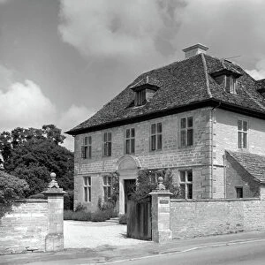Poulton Manor, from Country Houses of the Cotswolds (b/w photo)