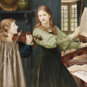 Pre-Raphaelite paintings : Duet par Holiday, Henry (1839-1927)