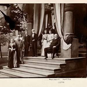 President Benjamin Harrison and group, 1890 (silver gelatin print)