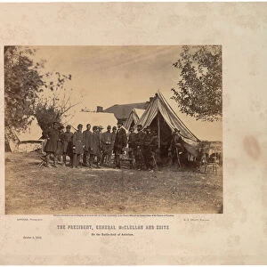 The President, General McClellan and suite on... Antietam, 3rd October