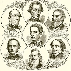President Lincolns First Cabinet (engraving)