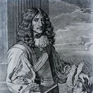 Prince Rupert of the Rhine (engraving) (b / w photo)