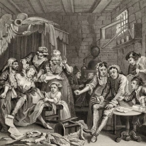 The Prison Scene, plate VII from A Rakes Progress, from The Works