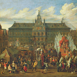 A Procession at Antwerp, 1697 (oil on canvas)